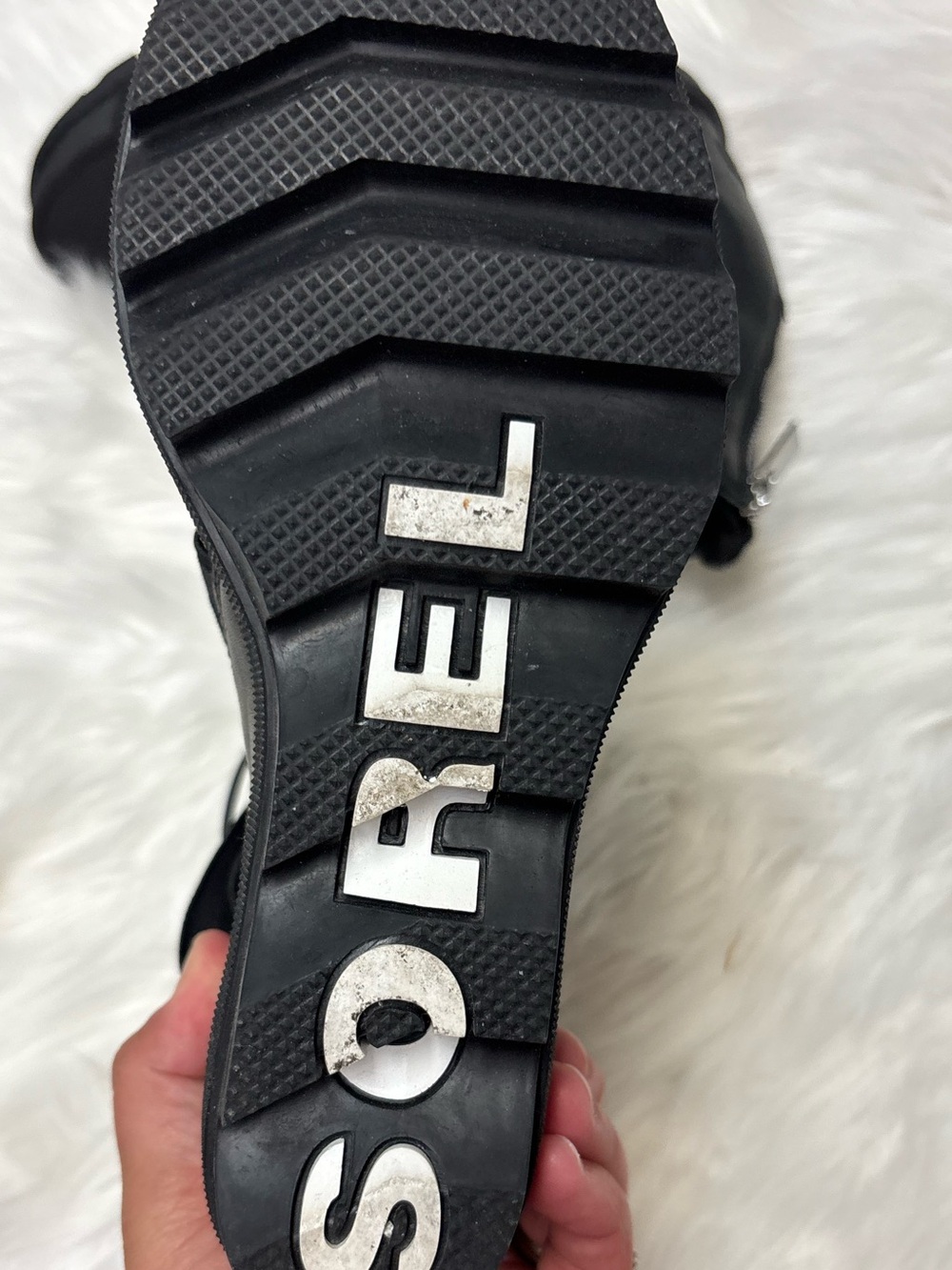 * | SOREL | Joanie II Black Platform Wedge Ankle Strap Rear Zip Sandal. Size 8. - Picture 5 of 5